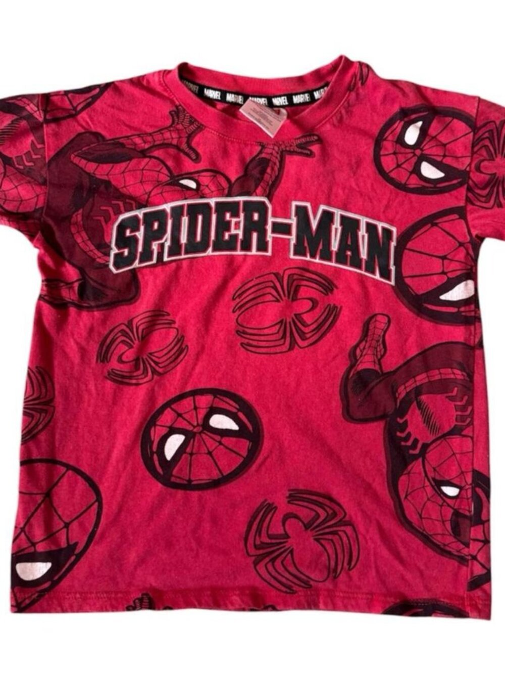 😎Marvel Spider-Man Kids Boys Red Graphic Short Sleeve Tee | 5T